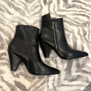 Black Modern Heel Booties